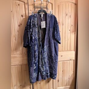 *SOLD* Magnolia Pearl Quilted Boro Kimono Jacket 794 Boro NWT💙🤍🩵